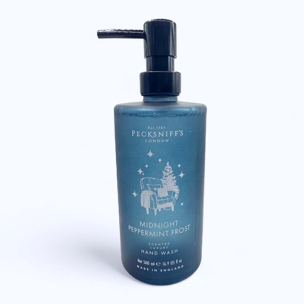 NEW Pecksniffs - Midnight Peppermint Frost Glass Bottle Hand Wash - 16.9 fl oz